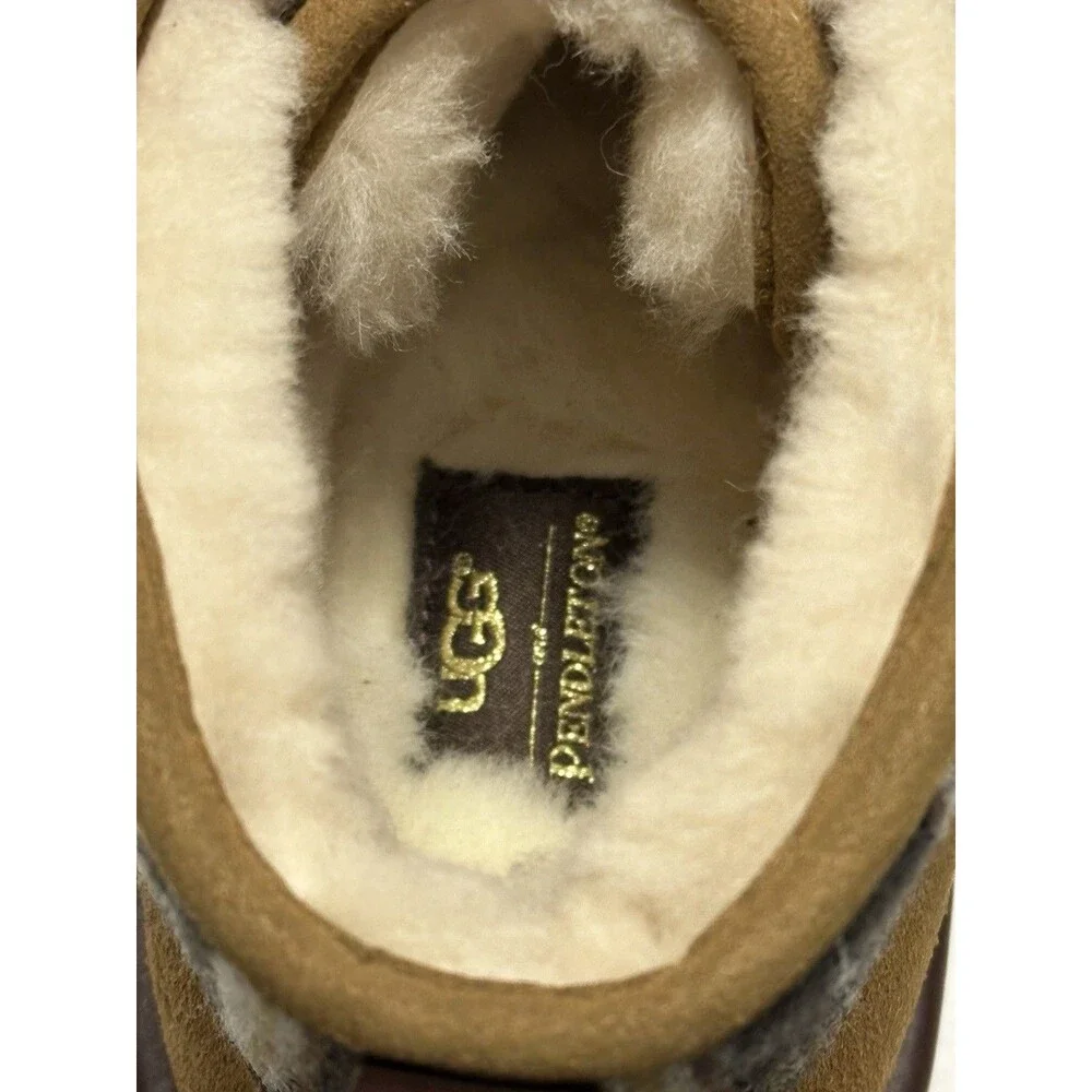 NEW UGG x Pendleton Mens Size 14 Neumal Plaid & Chestnut Shearling Chukka Boot